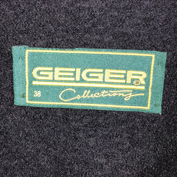 Geiger Black 100% Australian Wool Vintage Coat - Picture 2 of 7